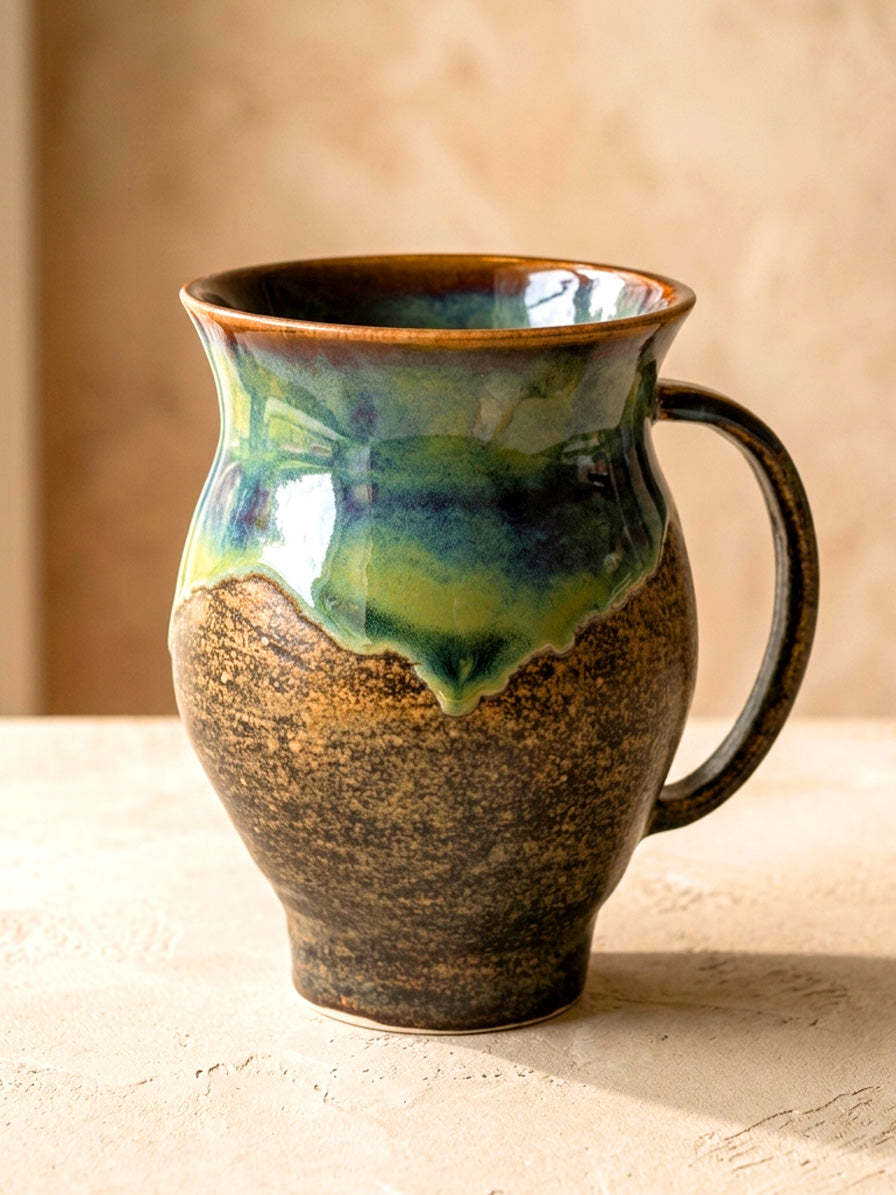 Forest Drip Glaze Mug