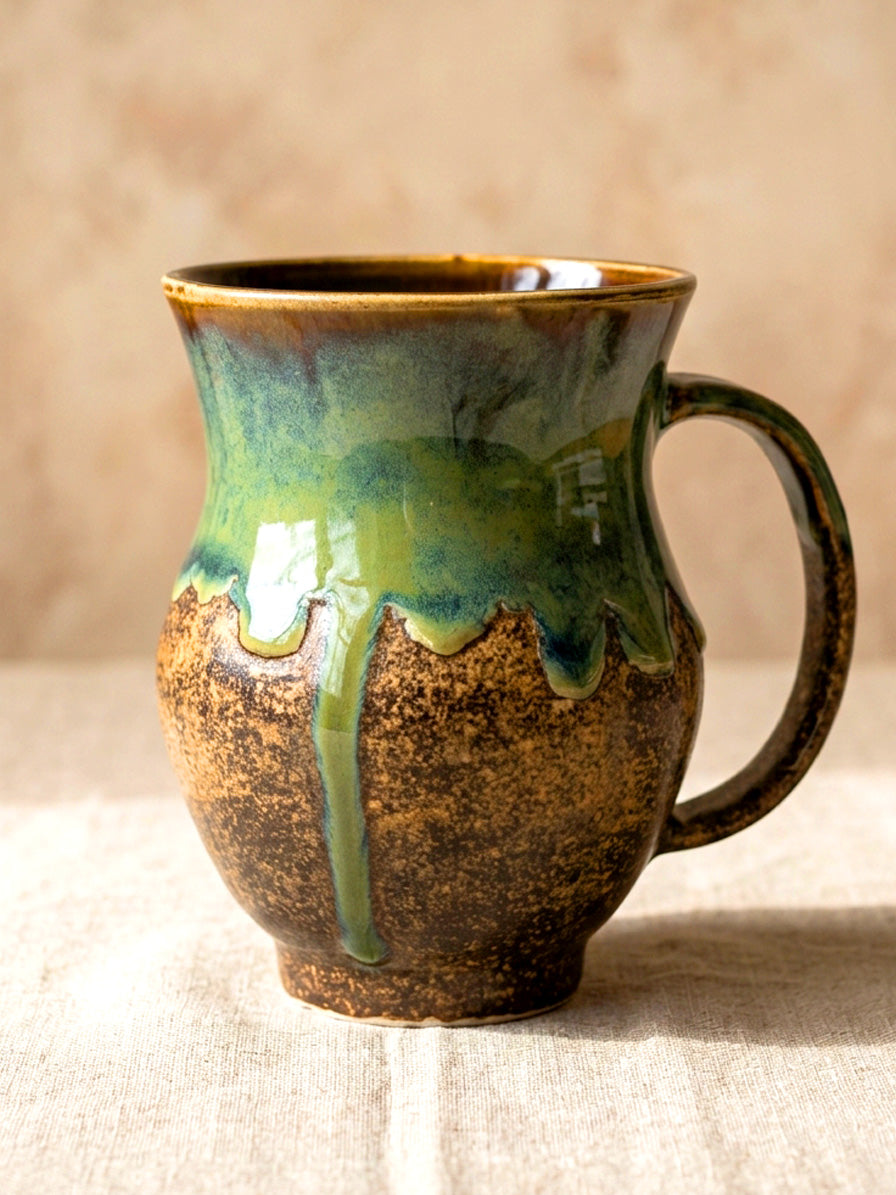 Forest Drip Glaze Mug