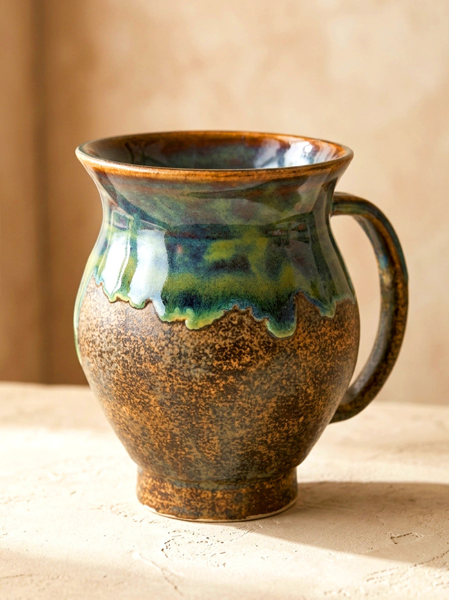 Forest Drip Glaze Mug
